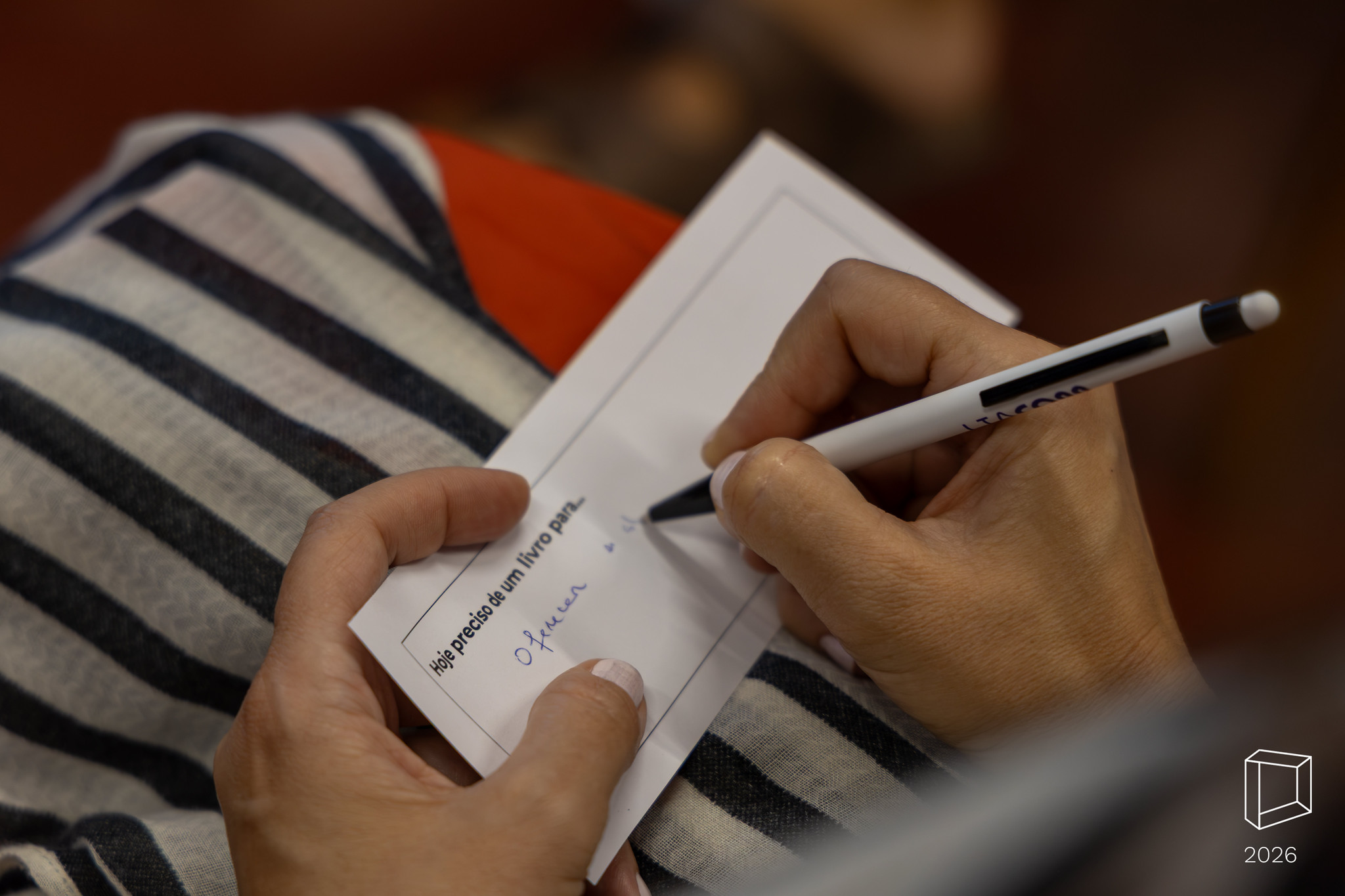Participants were invited to complete the sentence: "Today I need a book to..."