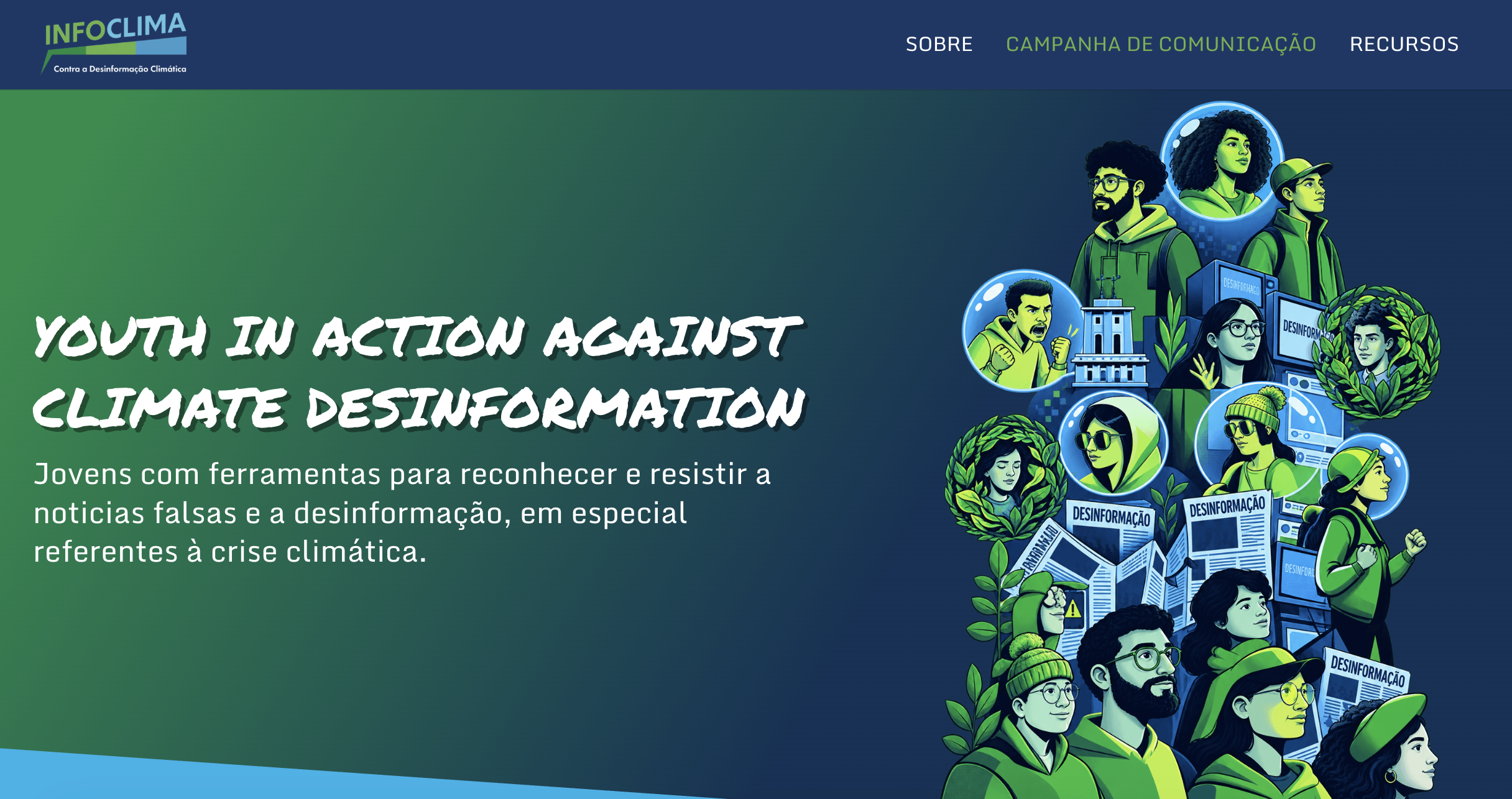 Captura de ecrã do site InfoClima.