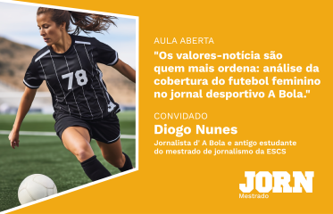 Aula aberta sobre a cobertura do futebol feminino no jornal A Bola